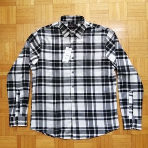 Black Brown 1826 Flannel Shirt Medium NWT